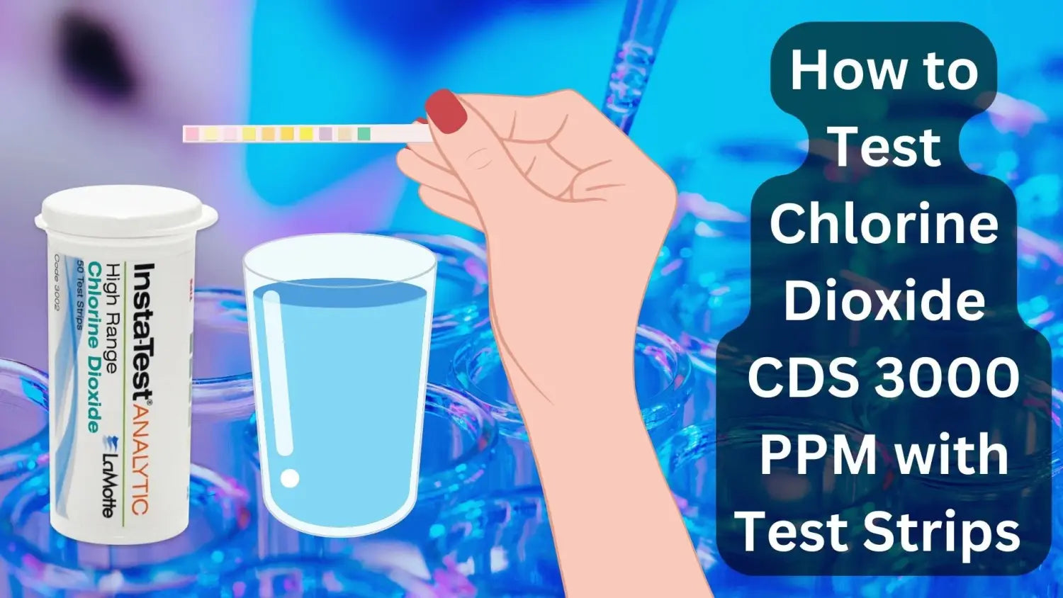 Cómo probar el dióxido de cloro CDS 3000 PPM con tiras reactivas