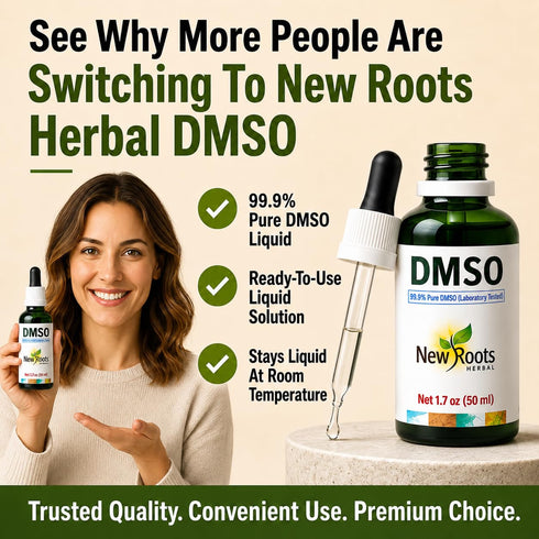 DMSO Liquid in Glass Bottle - New Roots - 100 mL