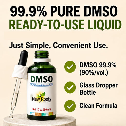 DMSO Liquid in Glass Bottle - New Roots - 100 mL