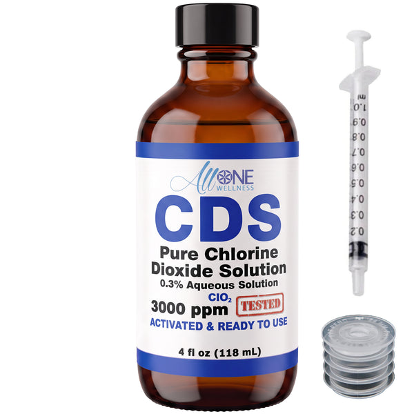 Pure Chlorine Dioxide Solution 3000 PPM CDS Glass 118mL Canada