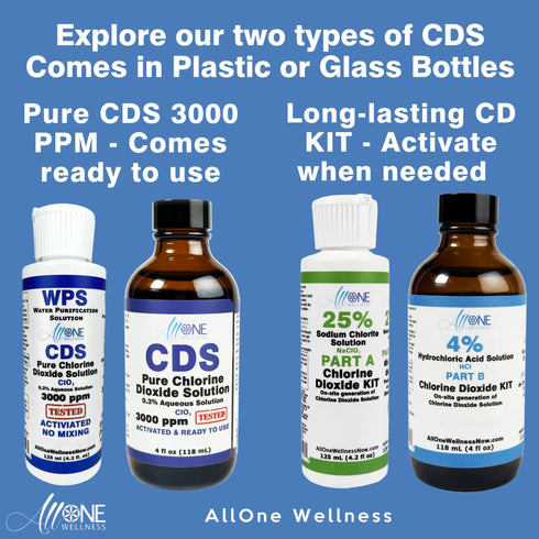 Ultra Pure Chlorine Dioxide Solution 3000 PPM - CDS Plastic 4.2 oz USA