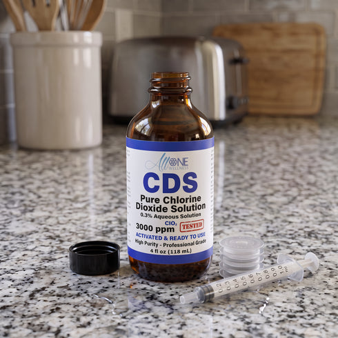 Solution de dioxyde de chlore ultra pur 3000 PPM - CDS Verre 120 ml USA