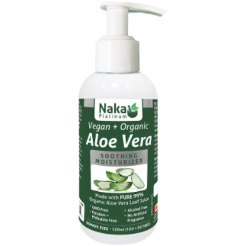 Aloe Vera Moisturizer (Vegan & Organic) Naka - 120ml Gel - CA$14.95