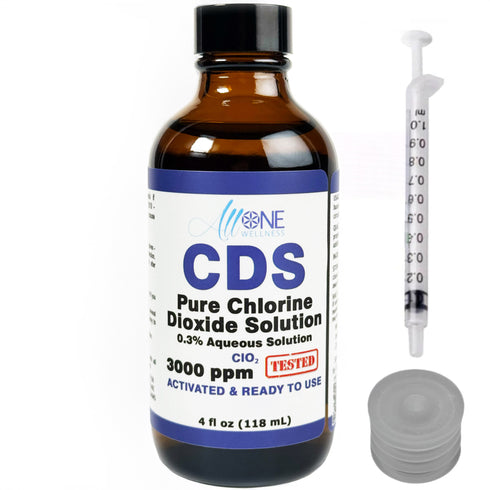 Pure Chlorine Dioxide Solution 3000 PPM - CDS 3000 PPM Glass 4 oz