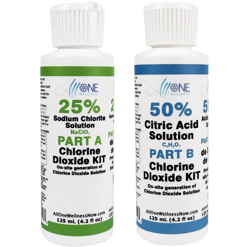 Chlorine Dioxide Kit Sodium Chlorite 25% Citric Acid 50% CDS Plastic 125mL - AllOne Wellness CA$31.97
