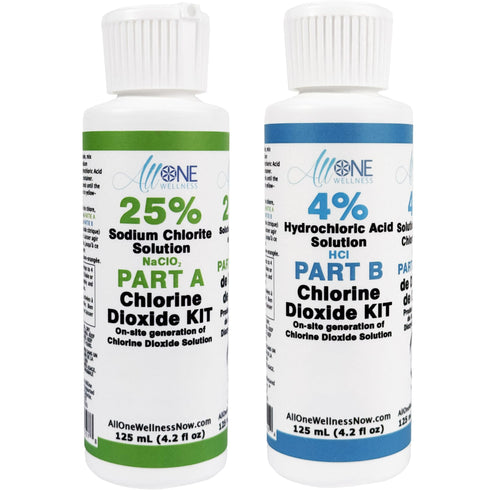 Chlorine Dioxide Kit Sodium Chlorite 25% HCL 4% CDS Plastic 125mL - AllOne Wellness CA$31.97
