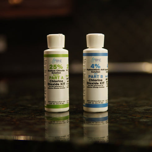 Chlorine Dioxide Kit Sodium Chlorite 25% HCL 4% - CDS Plastic 4.2 oz USA - AllOne Wellness CA$27.97