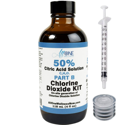 Citric Acid Solution 50% Chlorine Dioxide Kit PART B CDS Glass 118mL - AllOne Wellness CA$18.97