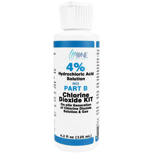 Hydrochloric Acid 4% PART B of Chlorine Dioxide Kit CDS Plastic 4.2 oz - AllOne Wellness CA$15.97