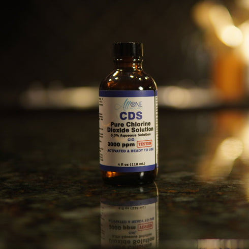 Pure Chlorine Dioxide Solution 3000 PPM CDS Glass 118mL - AllOne Wellness CA$19.97