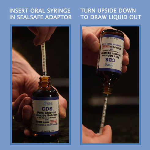 Pure Chlorine Dioxide Solution 3000 PPM CDS Glass 118mL - AllOne Wellness CA$19.97
