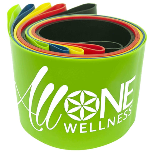 Resistance Bands for Legs and Butt | Set of 5 Band Loops 12 Inch - AllOne Wellness