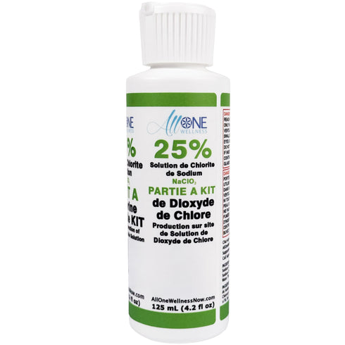 Sodium Chlorite Solution 25% PART A Chlorine Dioxide Kit CDS Plastic 125 mL - AllOne Wellness CA$16.97
