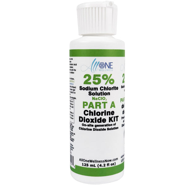 Sodium Chlorite Solution 25% PART A Chlorine Dioxide Kit CDS Plastic 125 mL - AllOne Wellness CA$16.97