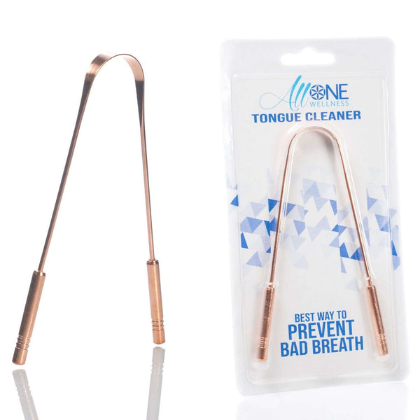 Tongue Cleaner - Tongue Scraper | Copper & Stainless Steel - AllOne Wellness
