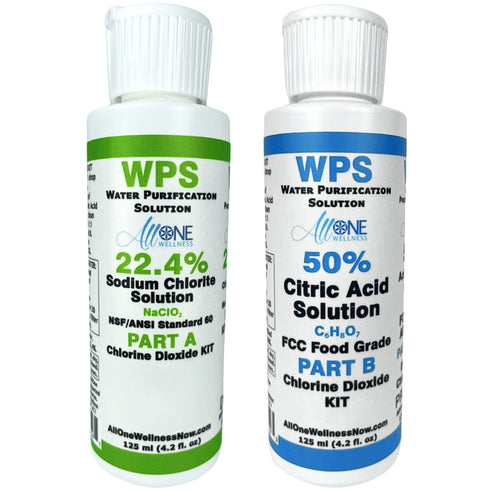 WPS KIT Water Purification Sodium Chlorite 22.4% & Citric Acid 125ml - AllOne Wellness CA$28.97