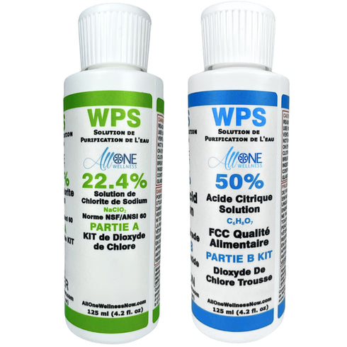 WPS KIT Water Purification Sodium Chlorite 22.4% & Citric Acid 125ml - AllOne Wellness CA$28.97