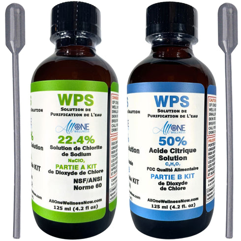 WPS KIT Water Purification Sodium Chlorite 22.4% & Citric Acid 125ml - AllOne Wellness CA$28.97