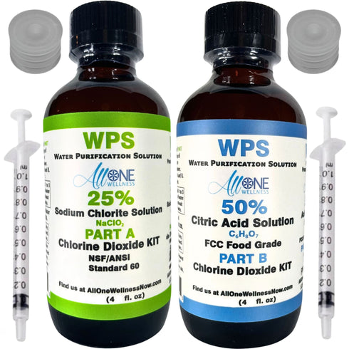 WPS KIT Water Purification Sodium Chlorite 25% & Citric Acid 50% - AllOne Wellness CA$37.97