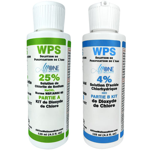 WPS KIT Water Purification Sodium Chlorite 25% & HCL 4% 125 ml - AllOne Wellness CA$31.97