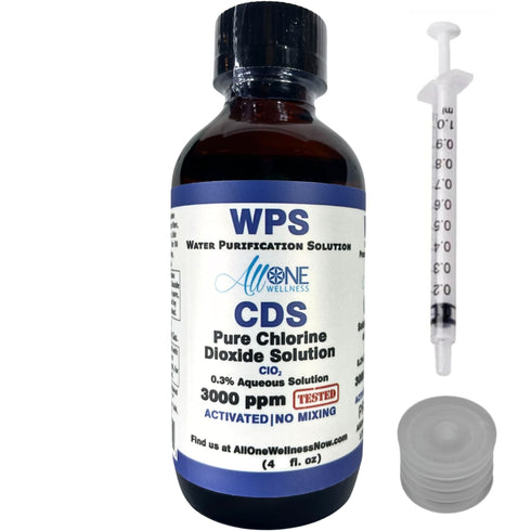 WPS Pure CDS 3000 PPM Water Purification Chlorine Dioxide Glass 118ml - AllOne Wellness CA$19.97