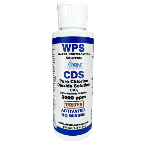 WPS Pure CDS 3000 PPM Water Purification Chlorine Dioxide Plastic 125ml - AllOne Wellness CA$15.97