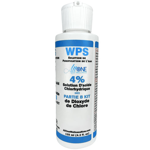 WPS Water Purification Hydrochloric Acid Solution 4% PART B | CDS 125ml - AllOne Wellness CA$15.97