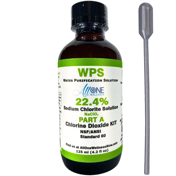 WPS Water Purification Solution Sodium Chlorite 22.4% PART A 125ml - AllOne Wellness CA$18.97