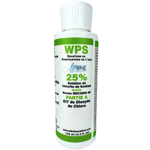 WPS Water Purification Solution Sodium Chlorite 25% PART A | CDS 125ml - AllOne Wellness CA$16.97