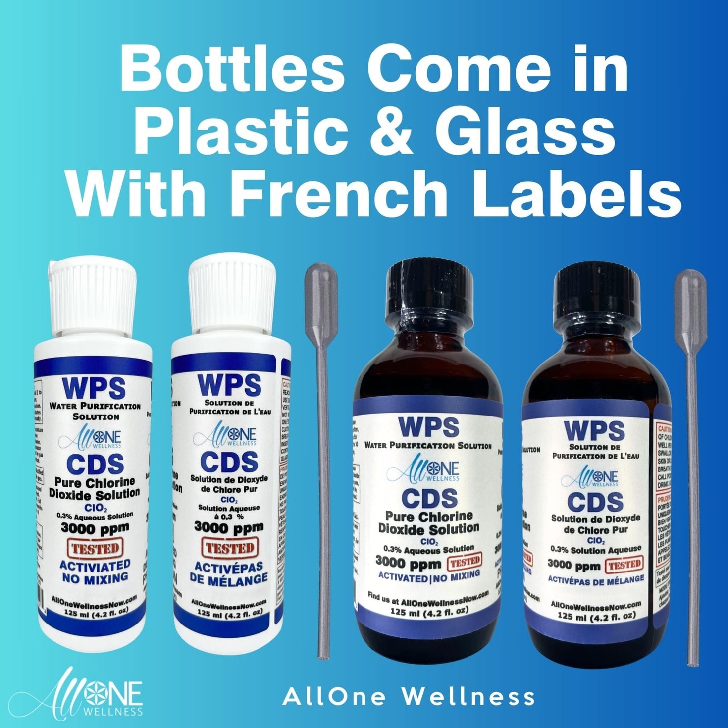 WPS CDS 3000 PPM Water Purification Pure Chlorine Dioxide Solution